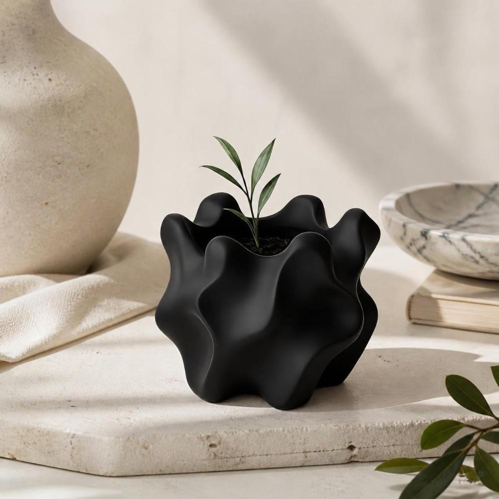 Desktop Storage Succulent Pot 3D Printed Flowerpot Modern Retro Planter Pot  Office