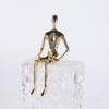 Luxury Crystal Sitting Figure Sculpture for Home Decor