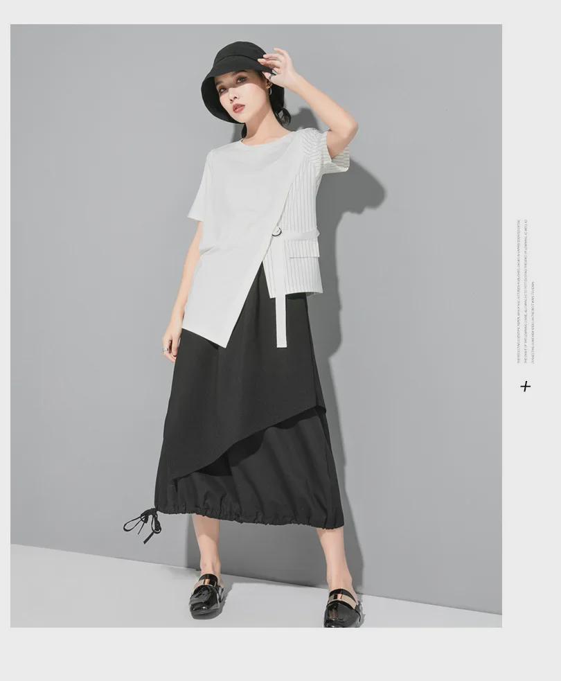 Women's European and American Summer Striped Short-Sleeve Cotton T-Shirts - Loose, Versatile, and Slim Fit.