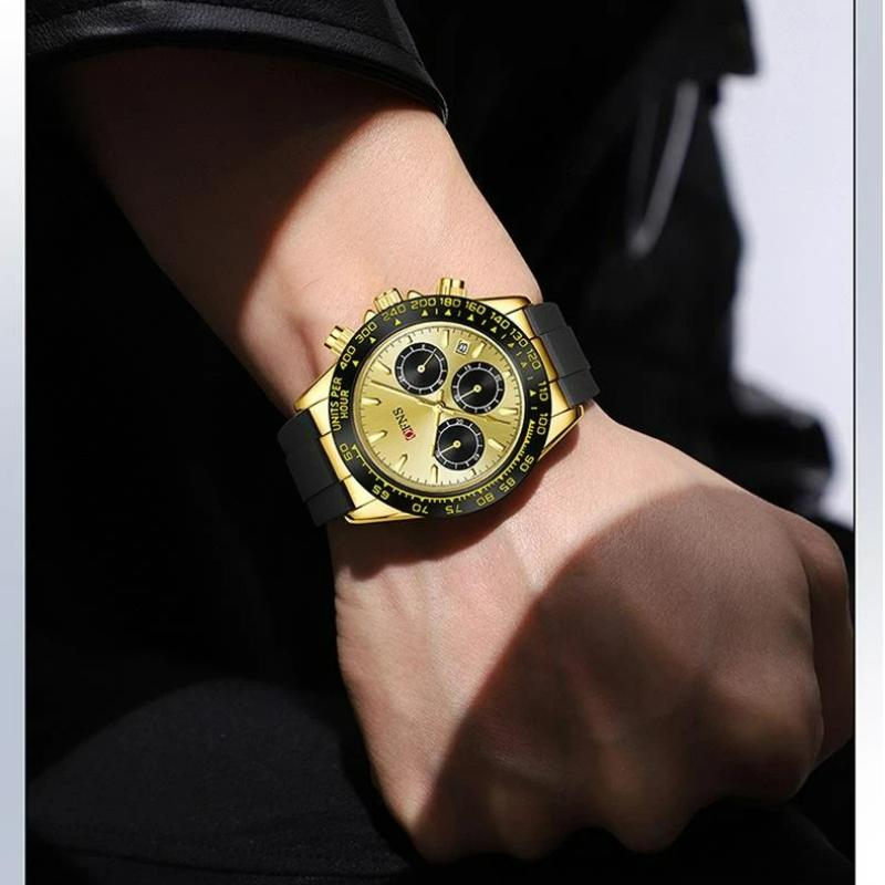 Fashion Men's Quartz Watch Three Eye Six Needle Chronograph Waterproof Night Light Fashion Men's Quartz Watch