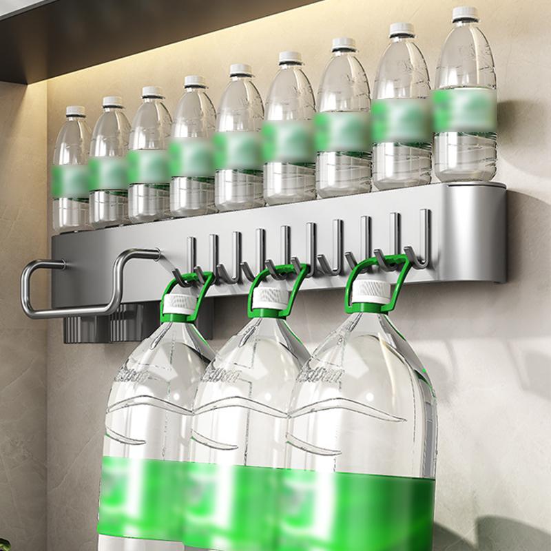 Kitchen Organizer Wall-Mounted Multifunctional Knife Rack Kitchen Storage Rack Detachable with Bracket Hook Chopsticks Holder