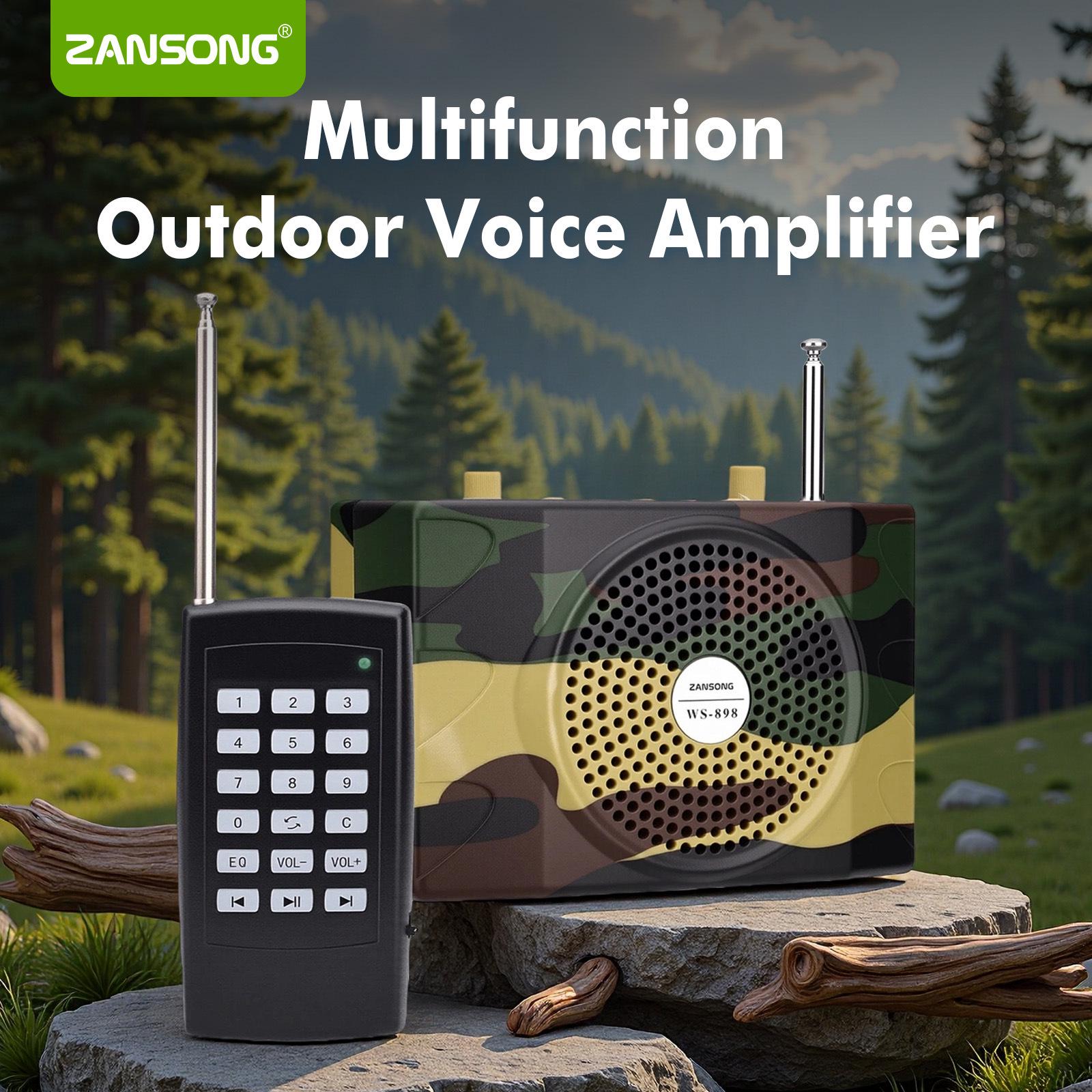 

Camouflage WS898 Loudspeaker, Large Volume Bluetooth Megaphone with USB, Wireless Remote Control, and Radio Receiver EU Plug камуфляжний