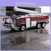 Modèle de camion de pompiers en alliage pour enfants avec lumières clignotantes et contrôle par force
