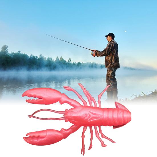 9cm/12.5g Fishing Bait Hollow Simulation Realistic Tempting Angling Soft Rubber Floating Lobster Artificial