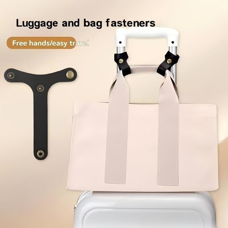 2Pcs T-Shape Luggage Hanging Belt Leather Buckle Anti-Loose Suitcase Strap Travel Bag Accessories