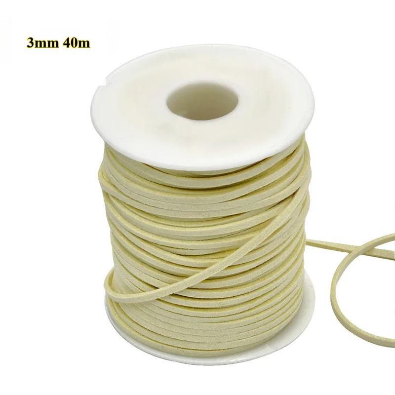 

3 мм 40 м Кожаный шнур Лента для обертывания цветочного букета для DIY упаковки подарков и рукоделия Швейные принадлежности для одежды 3mm 40m