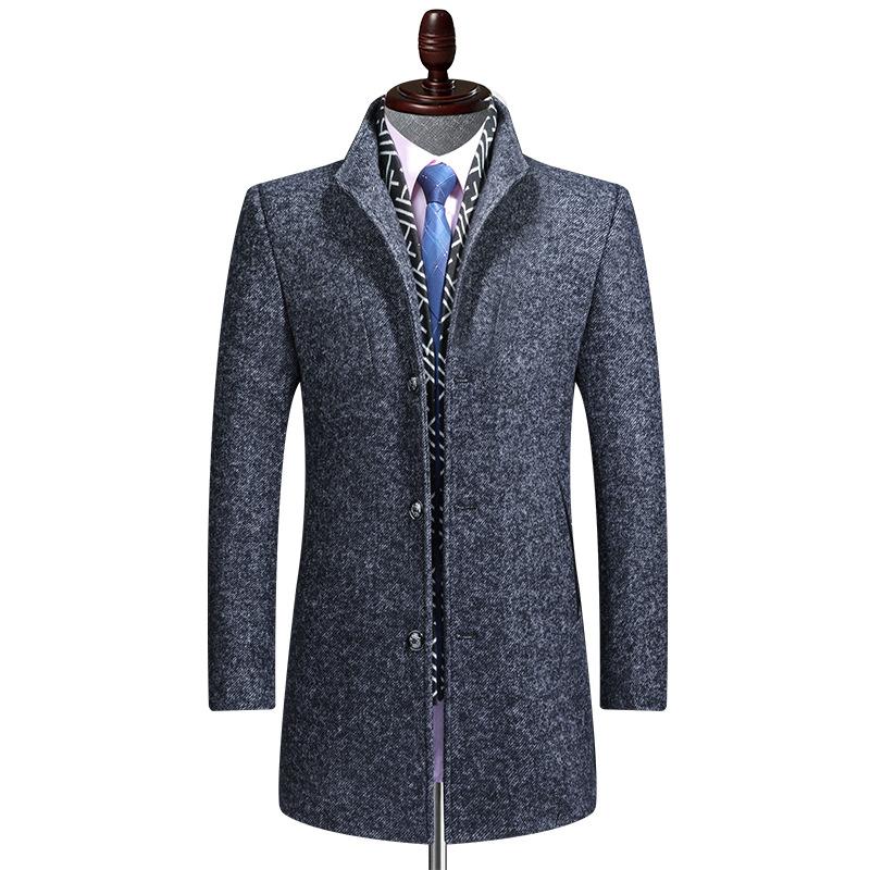 

Новое зимнее пальто мужское утолщенное среднее и длинное с воротником-шарфом мужское пальто XXXXL