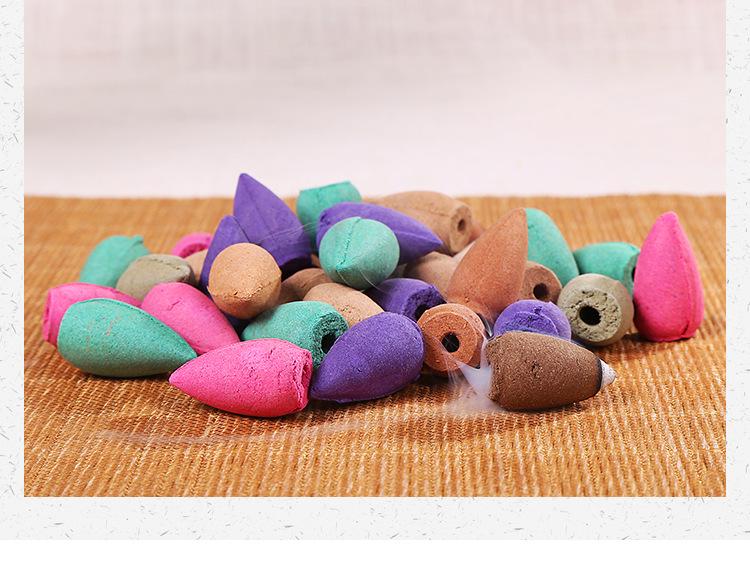 Creative Resin Backflow Incense Burner with Flowing Cloud Smoke Effect and Incense Cones - Entrance Ornament