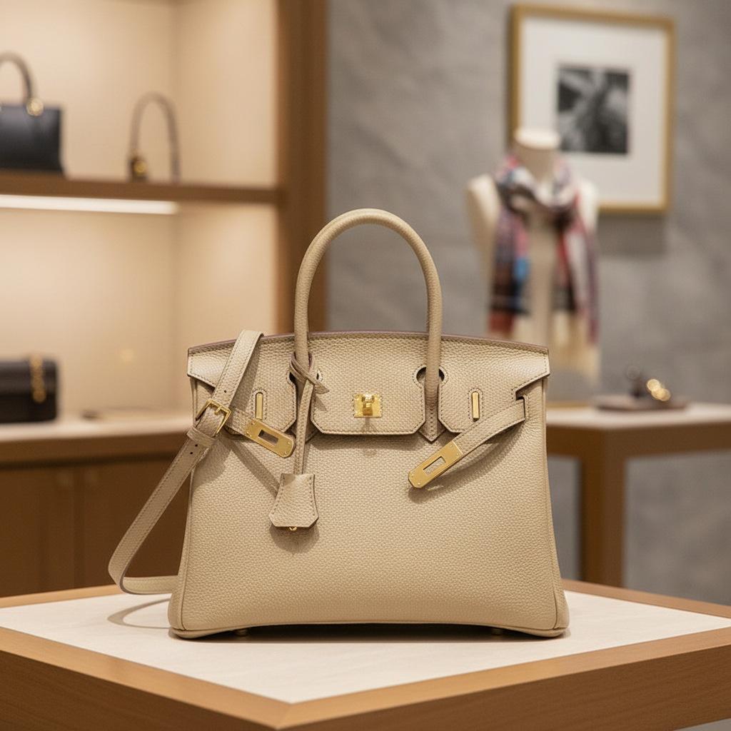 First layer cowhide + branch pattern platinum bag, genuine leather handbag, large capacity, new trendy and fashionable shoulder handbag.