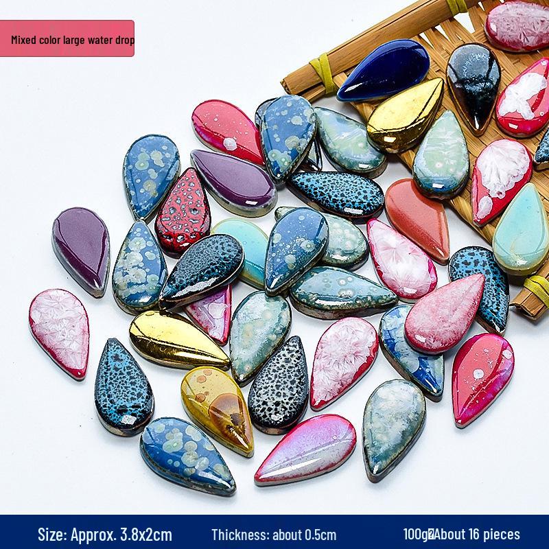 Handmade Ceramic Mosaic Art Kit: Blue & White Porcelain Pieces for Creative Parent-Child Projects