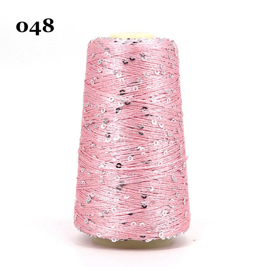 Sequin Cotton Yarn: 50g Fancy Skein for Hand & Machine Knitting