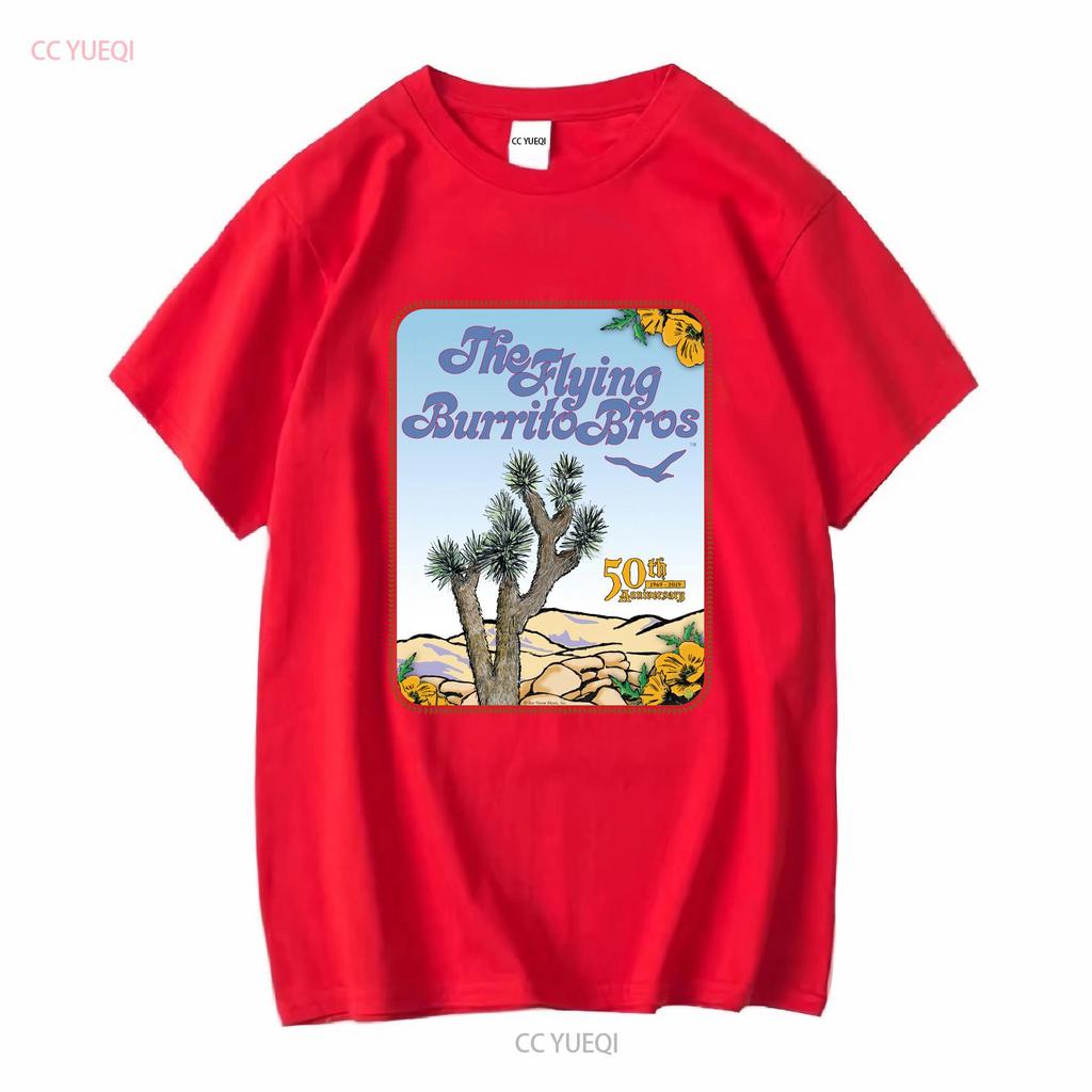 The Flying Burrito Brothers Band Poster T Shirt Cotton For  vintage Washed Stylish Soft Comfortable Casual Slightly fashion