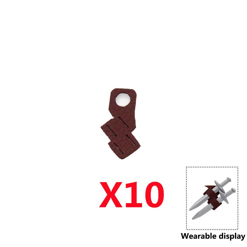 Mittelalterliche Burg Römische Bausteine Soldatenfigur Zubehör Runder Schild N3052-55 Schwertscheide Umhang Rock Rüstung Umhang Q069