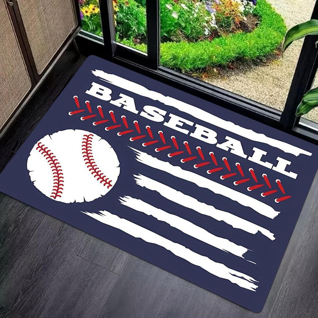 Hot Selling American Baseball Floor Mat - Dirt-Resistant, Dustproof, Easy to Clean, with Water Absorption