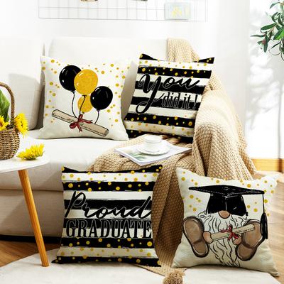Neue Abschlusssaison Einfaches bedrucktes Kissen Wohnzimmer Schlafzimmer Zuhause Sofa Nachttisch Kissenbezug Kissenbezug