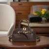 Luxury Brand Genuine Leather Women Handbags Fashion Gold Buckle Shoulder Bags Women Retro Cowhide Boston Bags Lady