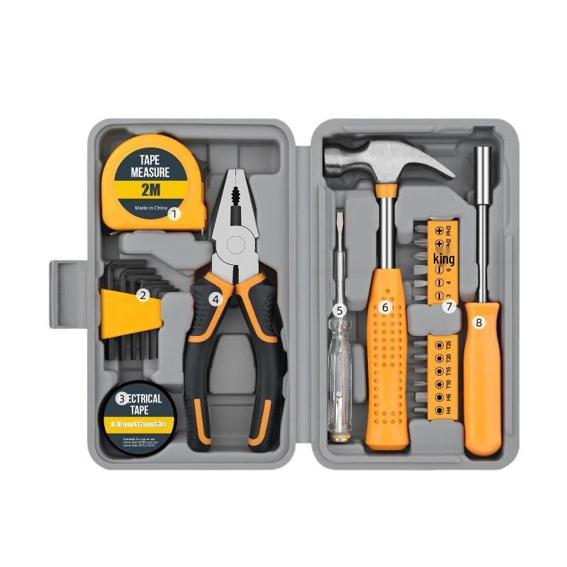 24-Piece Home Repair Tool Kit with Pliers, Wrench & Hammer – Multi-purpose Set