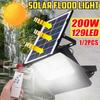 6V LED Solar Floodlight Portable Spotlight Outdoor Garden Light Waterproof Wall Lamp 200W with Remote Control 129PCS