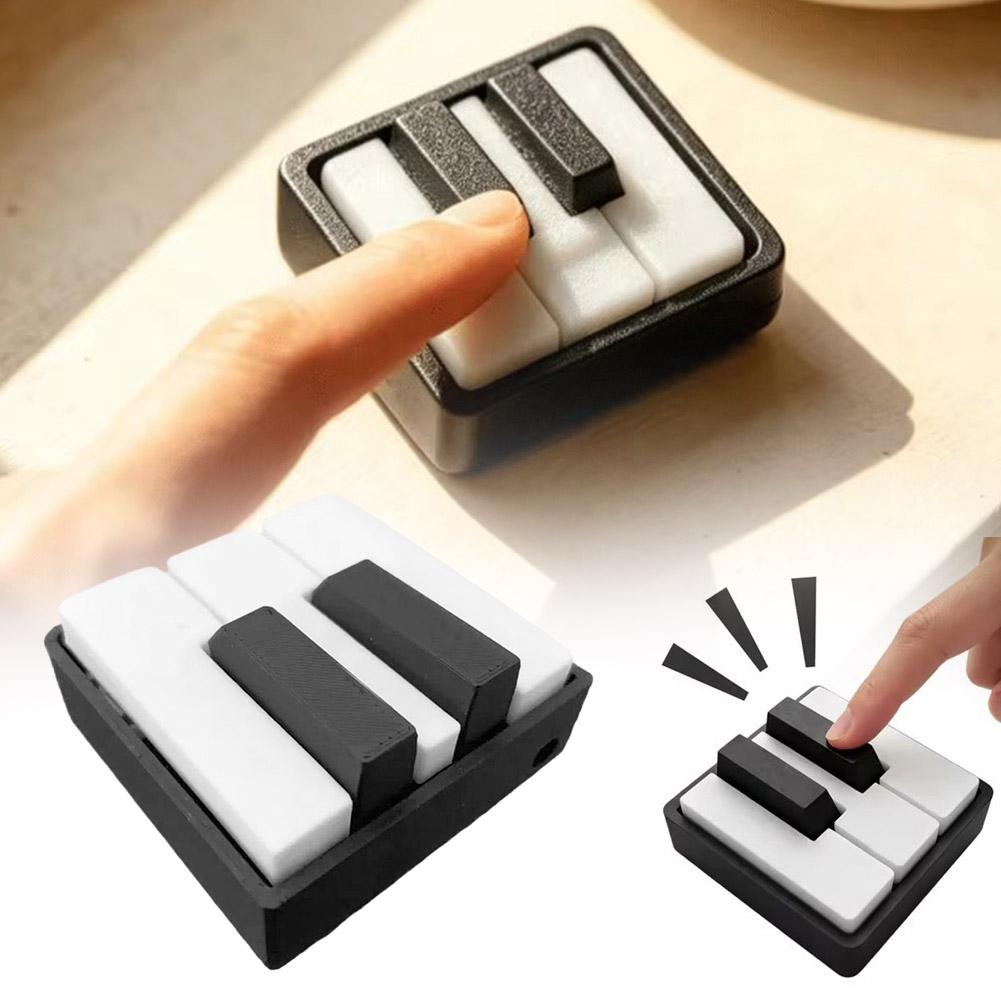 3D Printed Piano Keyboard Clicker Blackwhite Keys Press Type Relax Fidget Toys Desktop Ornament Adult Stress Relief Fidget Toy