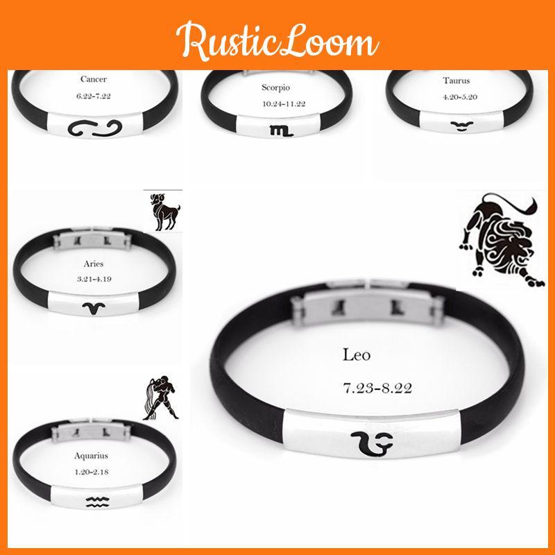 Timeless Constellation Stainless Steel Silicone Bracelets For Men And Women