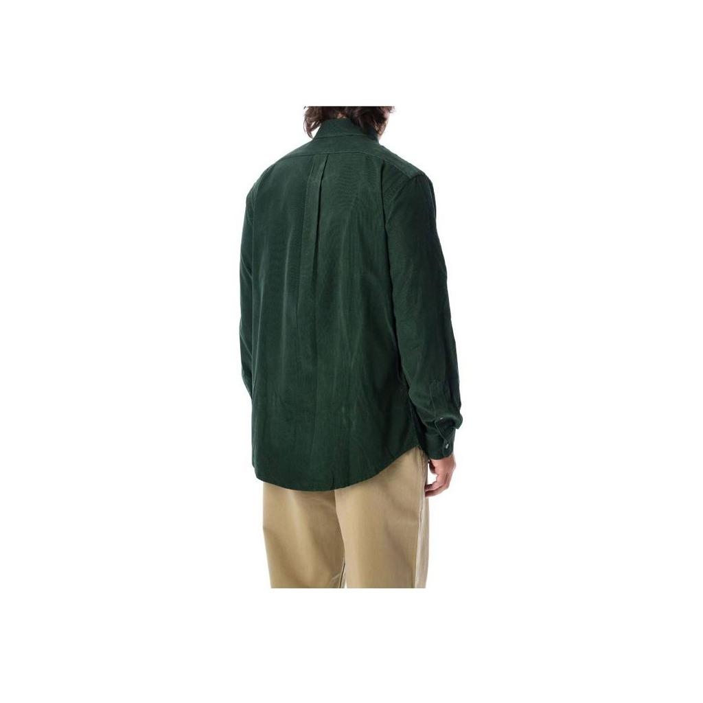 Polo Ralph Lauren Solid Button-Down Collar Long Sleeve Shirt Men shirts Green 710811684003