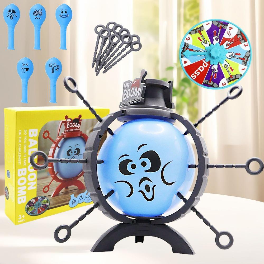 Boom Balloon Game Desktop Burst Toy Party Family Board Games Prop Prank Interactive Toys Fun Stick Round Sensory Compression Bouncy Durable Elastic