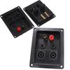 1Pcs Red Black Wiring Terminal Audio Accessories Cable Clamp 4/6 Hole Audio Speaker Junction Box Xlr Socket Connector