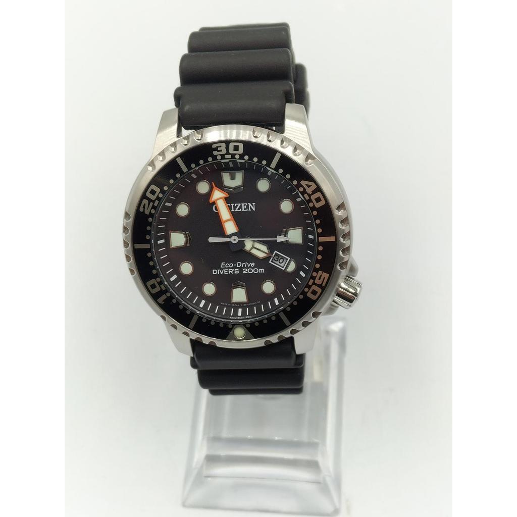 Used CITIZEN BN0156-05E Eco Drive Diver 200M