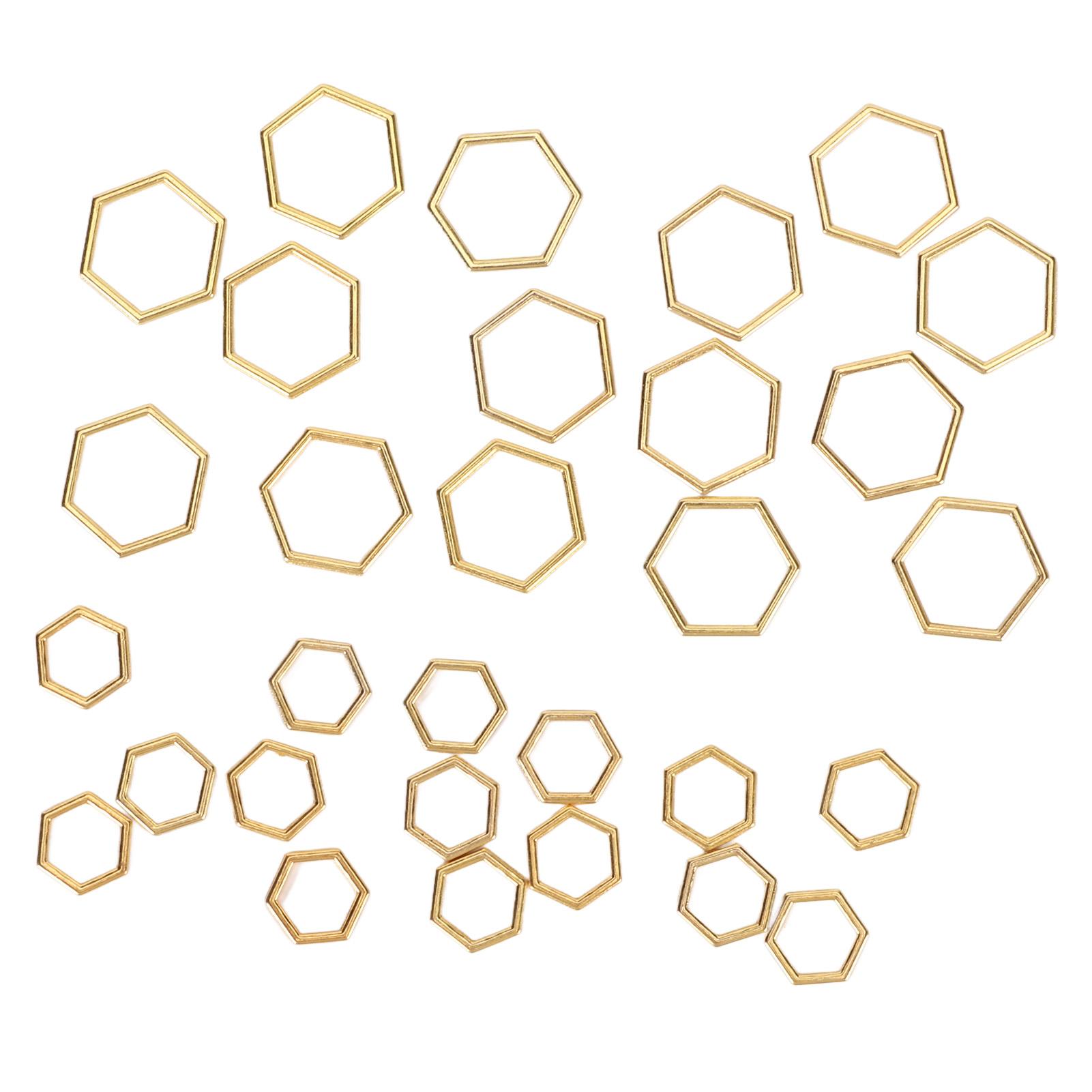 

30 шт. шестиугольных маркеров для вязания, процесс покрытия, устойчивый к выцветанию цинковый сплав для поделок своими руками