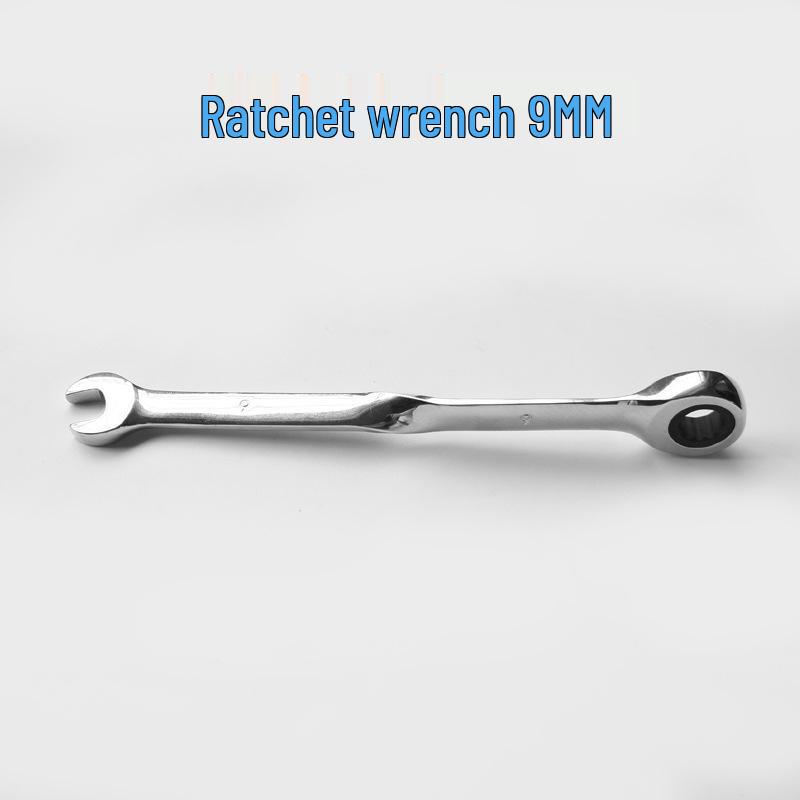 X Pattern Quick Ratchet Wrench: Labor-Saving, Angled Handle, Double-Head Design with Flower Head and Open-End Features