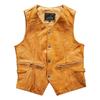 Washed Black Knight Vest PU Leather Men's Vest Vest