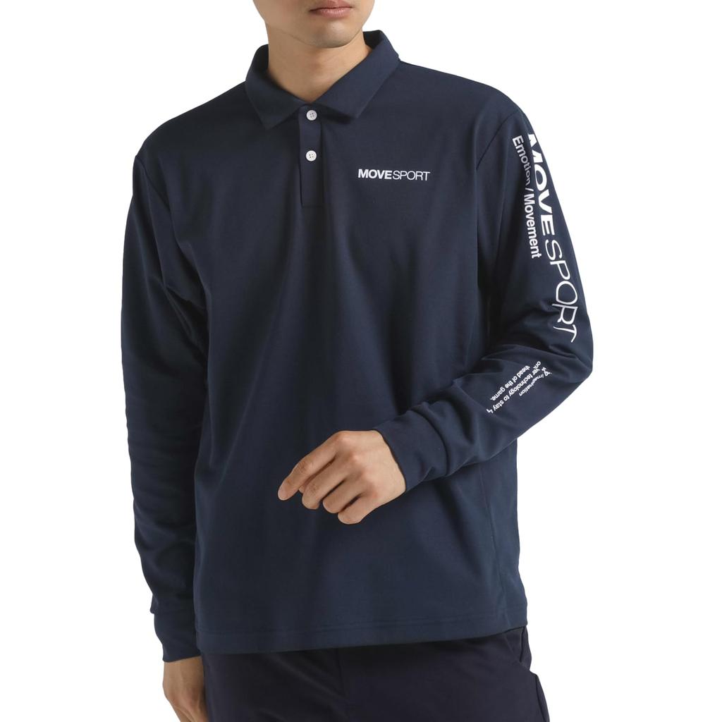 Move Sports Descente Golf Polo Amazon UV Cut Easy to Move Cool Shirt, Exclusive, Stretch, Moisture-Wicking, (UPF 50+), Sunscreen, in,