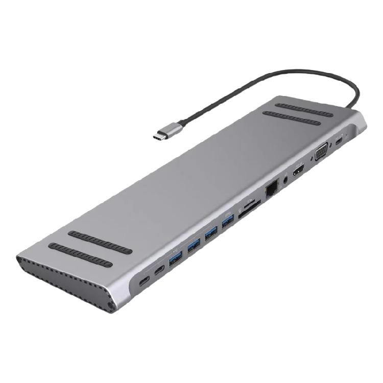 

USB C Docking Station 14 in 1 Type C Hubs Adapter for Laptops HDMIs VGA Ethernet USB Port 4K Display Capabilities 1