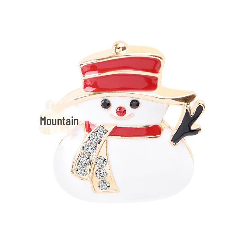 European & American Christmas Brooch Set: Tree, Snowman, Tie, Socks, Gloves