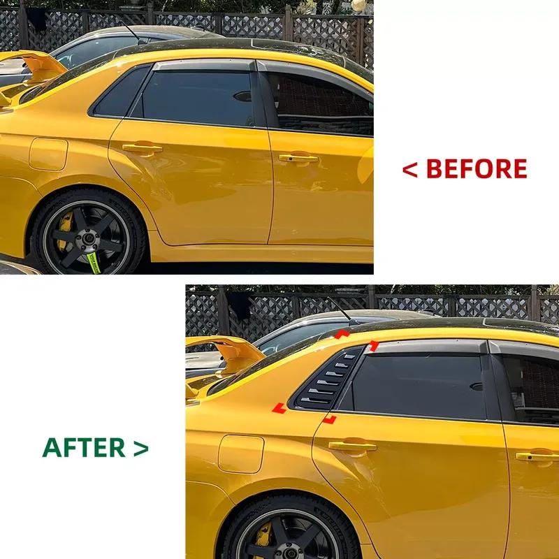 For Subaru Impreza WRX STI 2011-2014 Car Rear Window Louver Shutter Cover Side Vent Trim Windshield Cover ABS Car Accessories