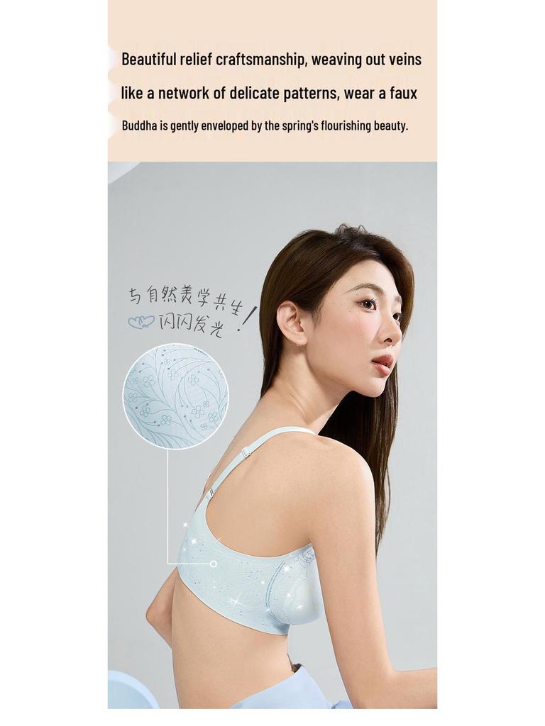 Bezešvá prodyšná podprsenka proti prohýbání s 3D vzorem pro ženy