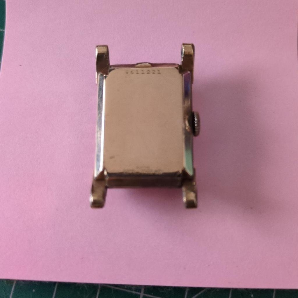 Used Bulova manual winding watch gold rectangle