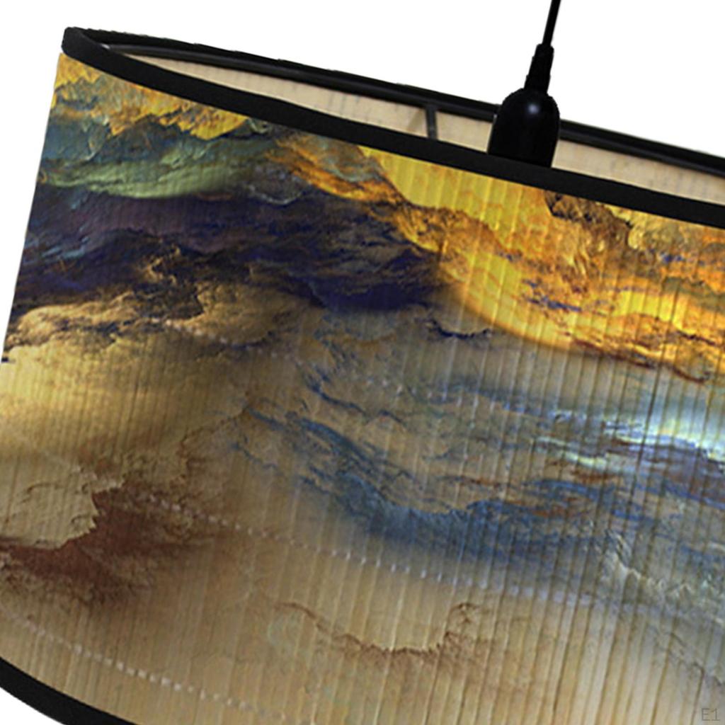 Bamboo Drum Lampshade for Ceiling And Table Use