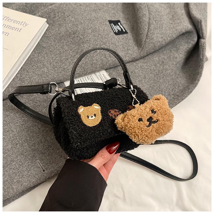 Dames Retro Plysj Crossbody Tote 2025 - Trendy Liten Håndveske for Jobb og Hverdagsklær