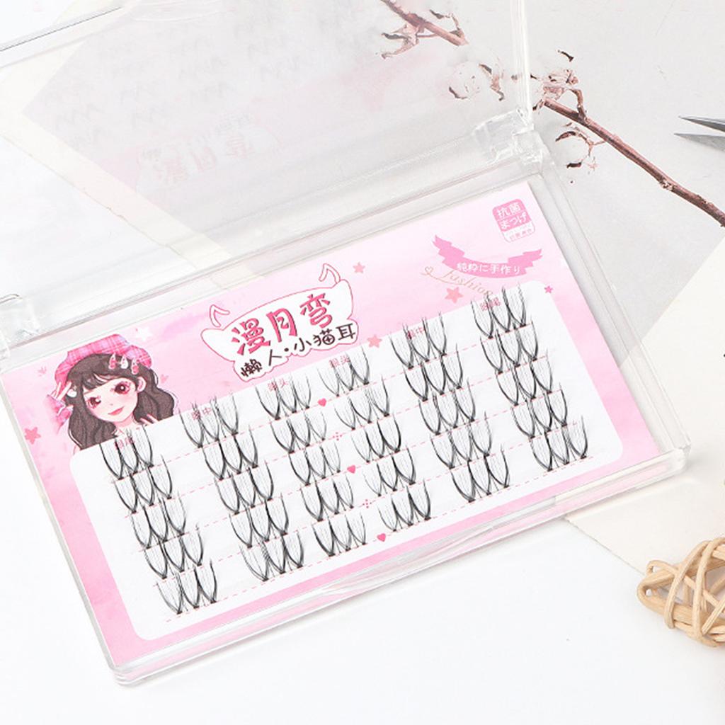 Soft Long Segmented False Eyelashes 3D DIY Cosplay Fake Eyelashes for Women and Girls Cosmetic Supplies