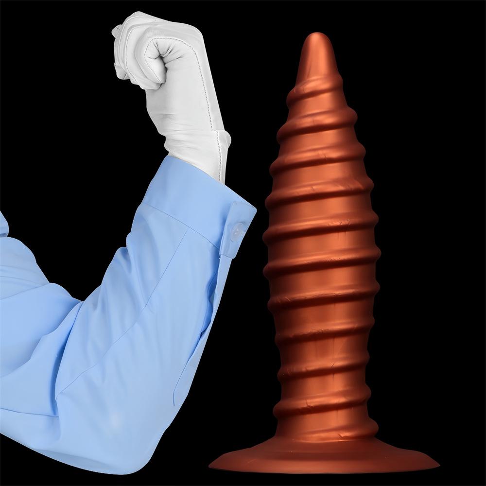 Übergroßer Silikon-Gewinde-Buttplug Dildo Riesen-Analexpander Fisting Masturbator Erwachsenen-Sexspielzeug 18+
