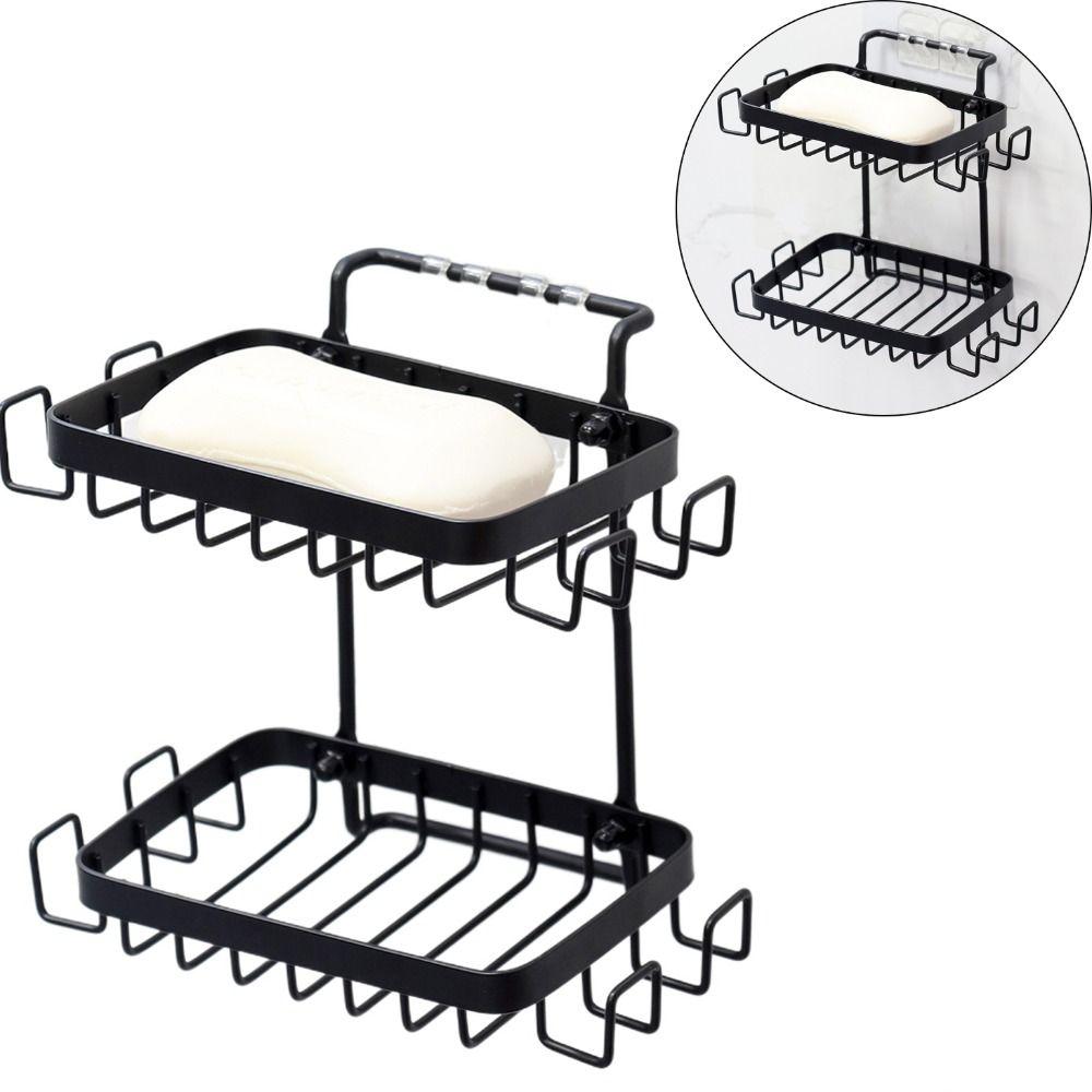 Wall Mount Soap Holder Rustproof 2 Tier Bar Soap Holder Soap Holder Shower Bathroom Accessories
