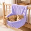 Semicircle Hanging Cat Bed Warm Plush Plush Sleeping Nest Cat Sleeping Bag  Balcony Railing