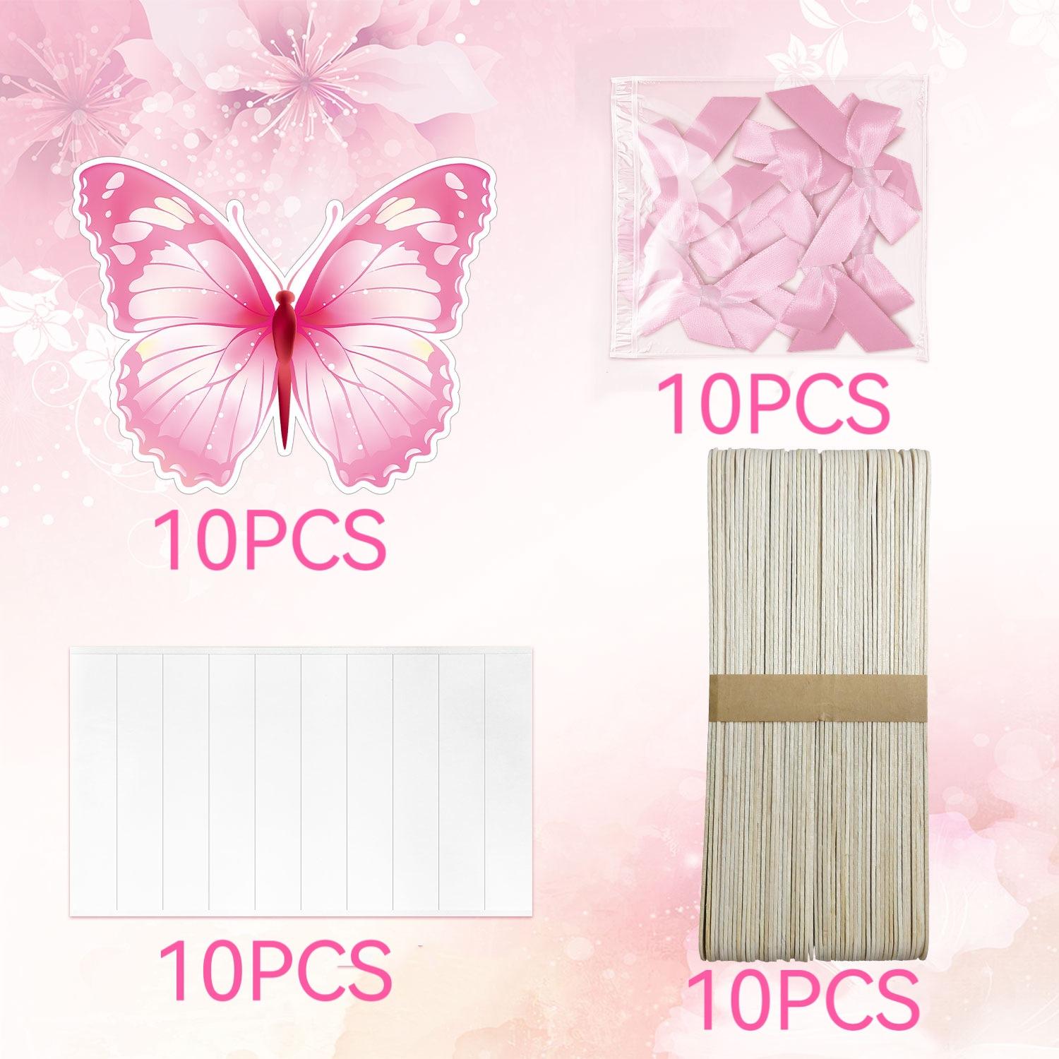 

Набор из 10 розовых вееров-бабочек для свадебных сувениров, бумажные веера для украшения вечеринки, банкета, приема