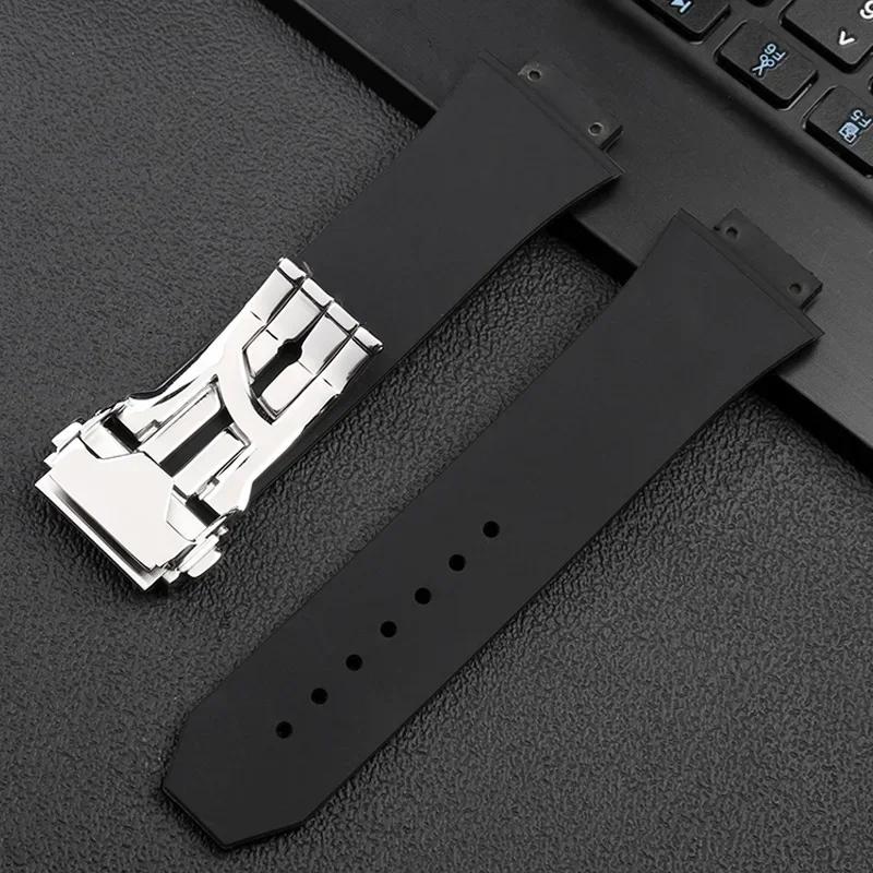 Uhrenzubehör 27mmx17mm Für HUBLOT Serie Uhrenarmband Silikonarmband 22mm Faltschließe Gummi Herren Armband Armband
