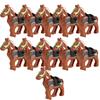 MOC Purchases Products Building Blocks Character Accessories Medieval Military Cavalry Knight Horses Animal Bricks Toy Gifts X36