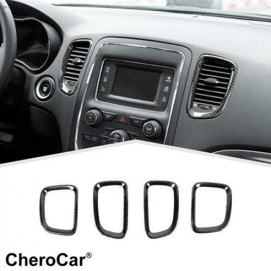 

Car Front Dashboard Air Outlet Vent Decor Cover Trim For Dodge Durango 2011-