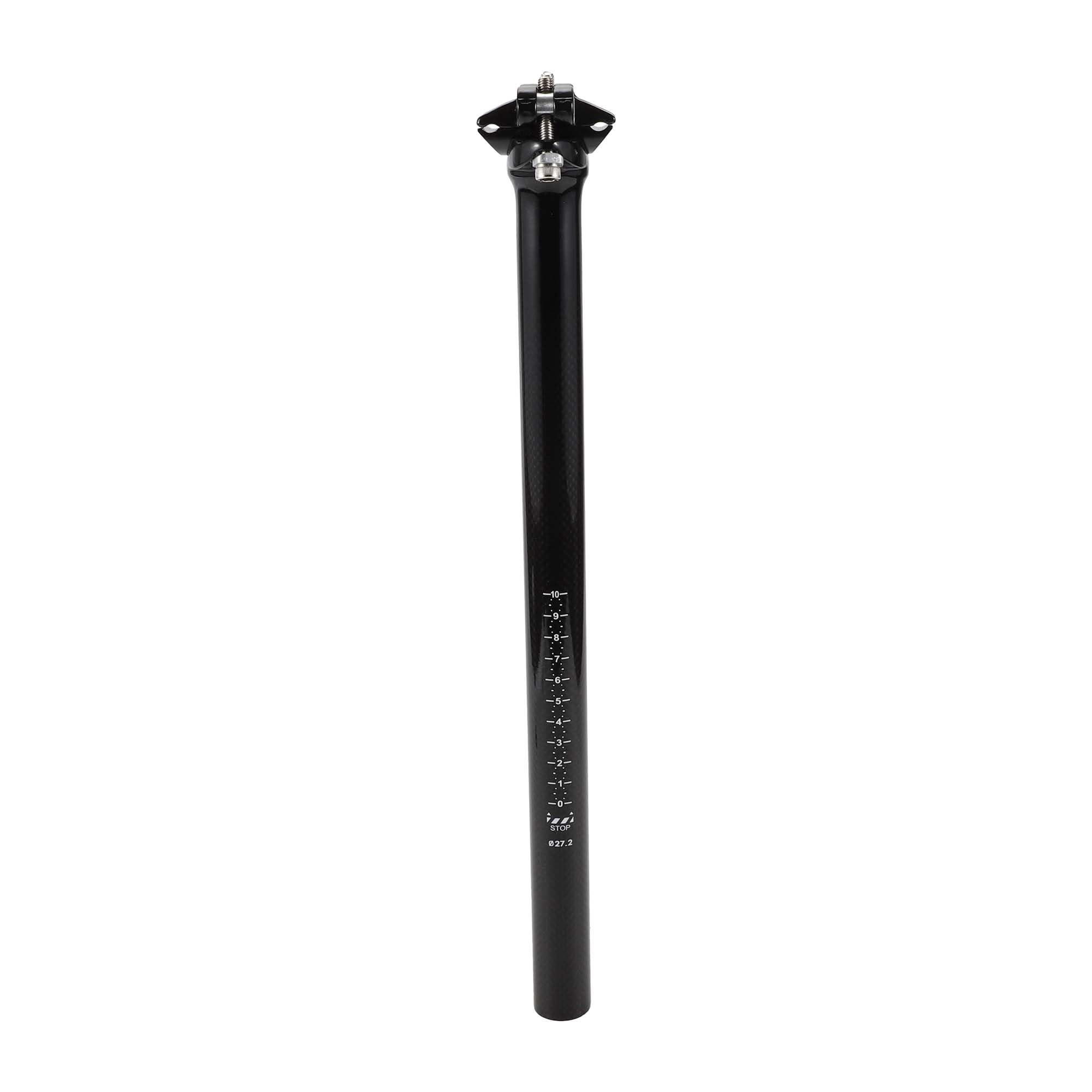 

HOPESPANNER Universal 27.2x350mm Carbon Fiber Pattern Gloss Black Bicycle Seatpost Shock Absorbing Bike Saddle Post Seat Tube Carbon Fiber 1 Piece