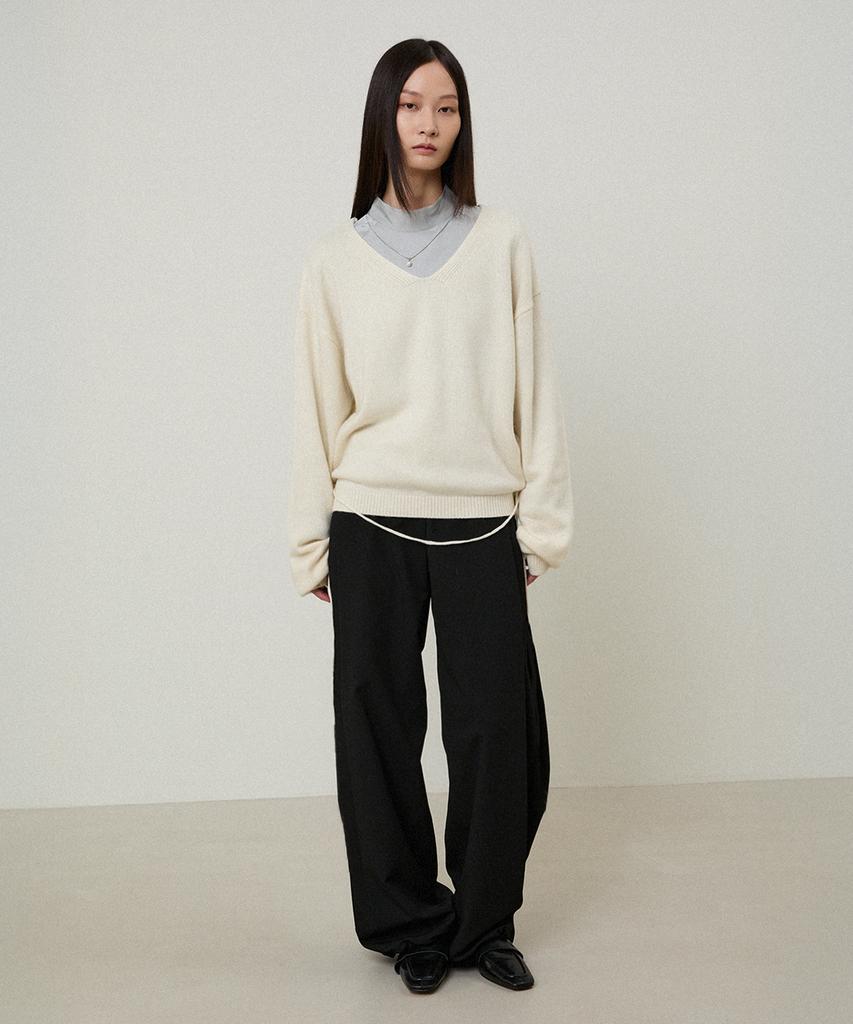 LMOOD WOMEN Kendo Low Wide Slacks Black