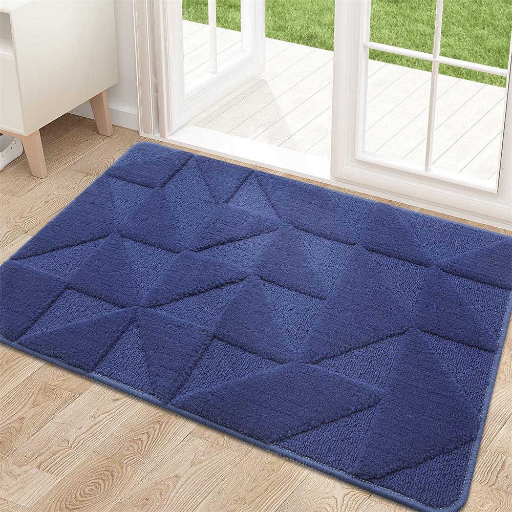 Olanly Indoor Outdoor Door Mats 50x80cm Door Mats Dirt Trapper Soft Doormats Super Absorbent Entrance Rug Non-slip Floor Mat